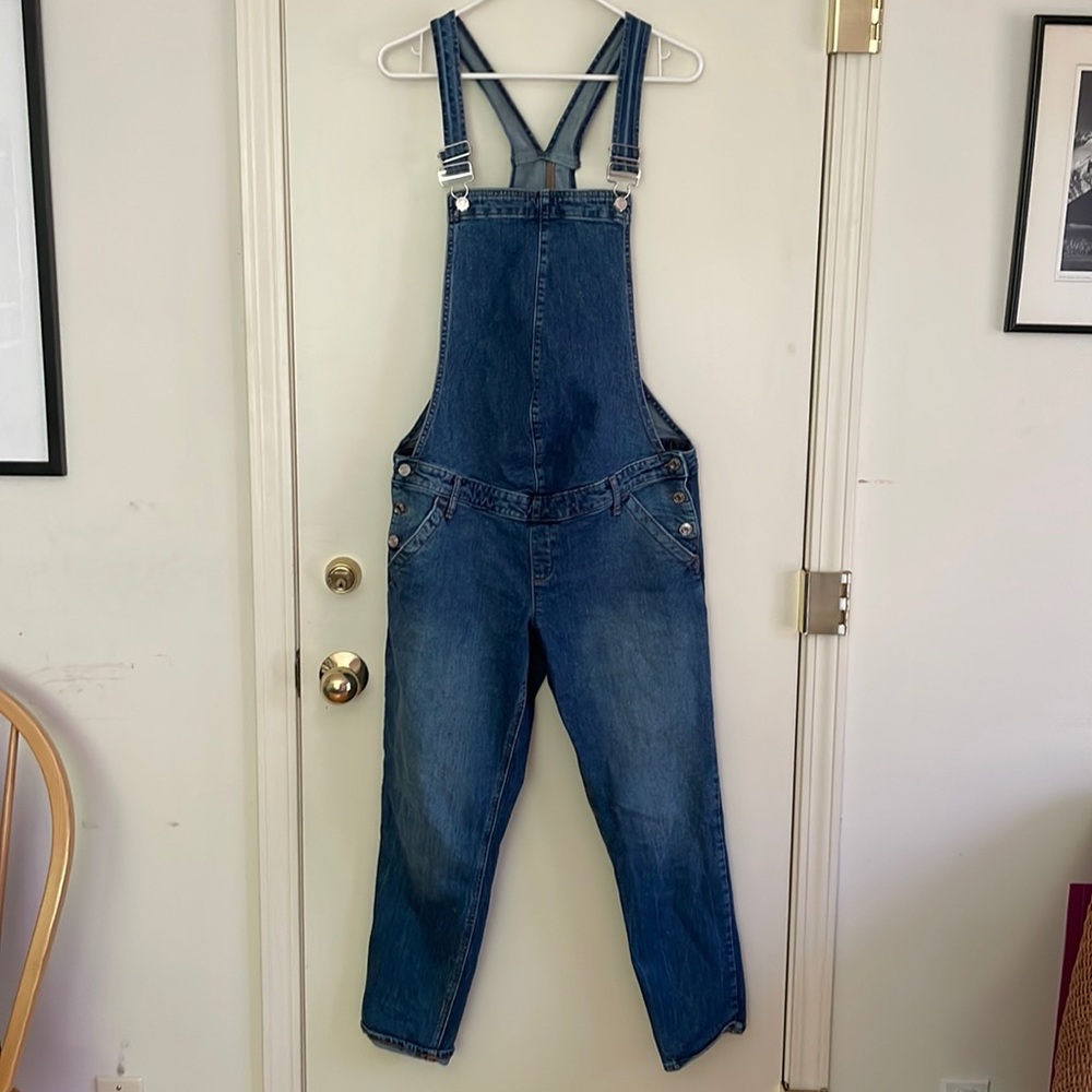 Maternity denim overalls